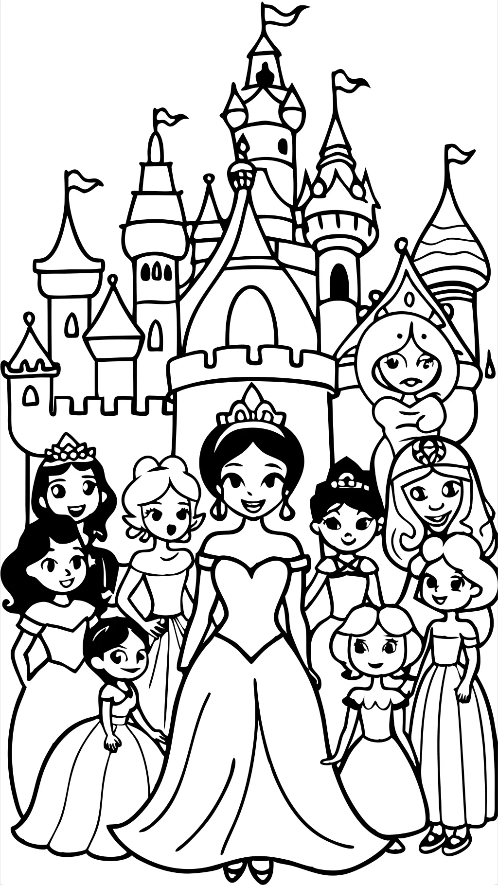 all the disney princesses coloring pages